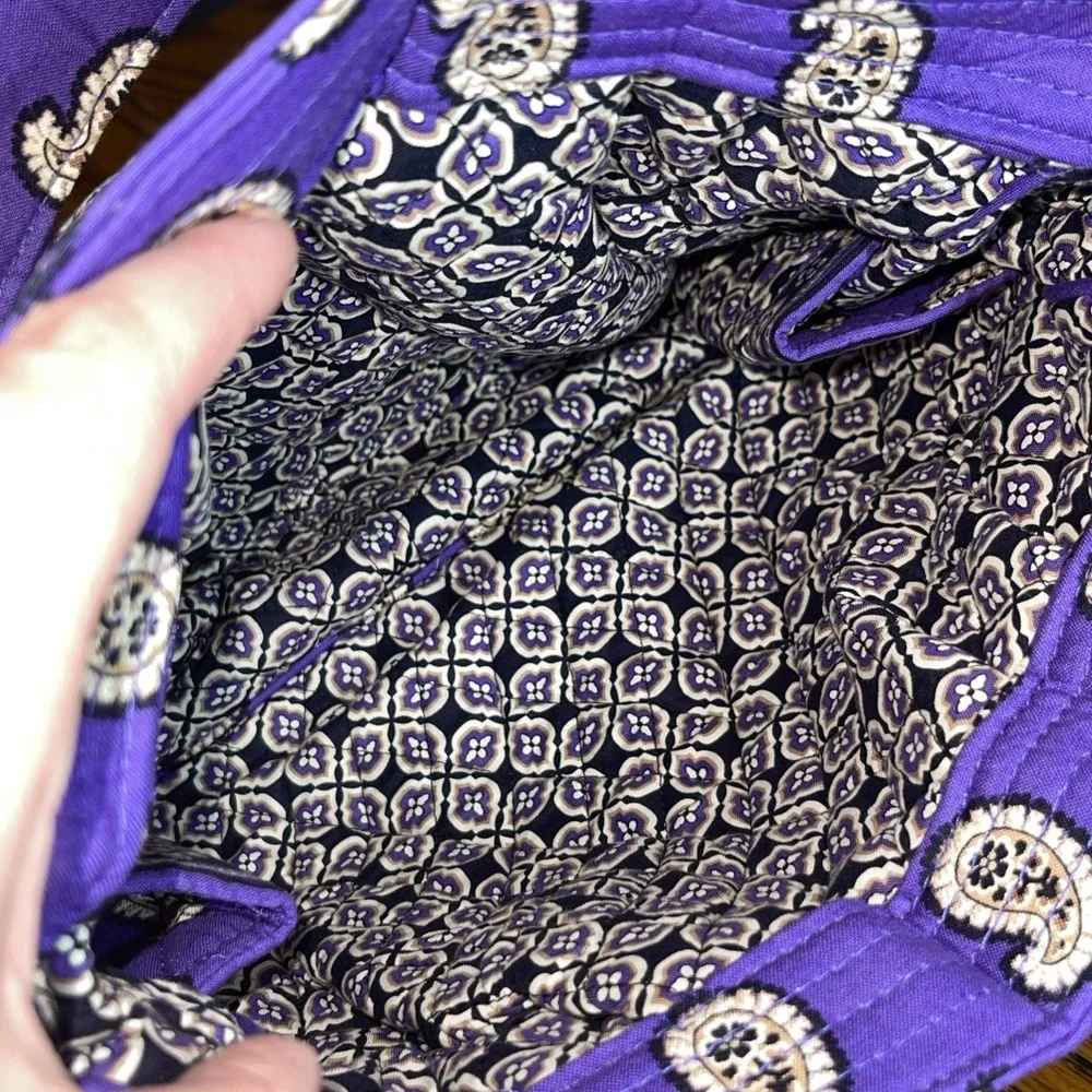 vera bradley reversible tote Simply Violet Paisley Retired Vtg Purse Bag Purple